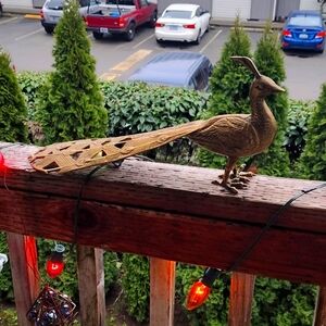 Brass peacock